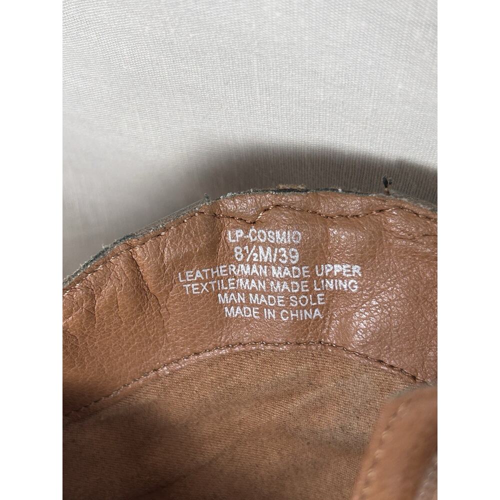 Lucky Brand Womens Cosmio Western Booties Brown Leather Block Heel size 8.5M - Picture 6 of 8